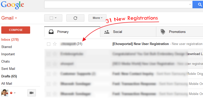31 New User Registrations on Ehowportal within one Day