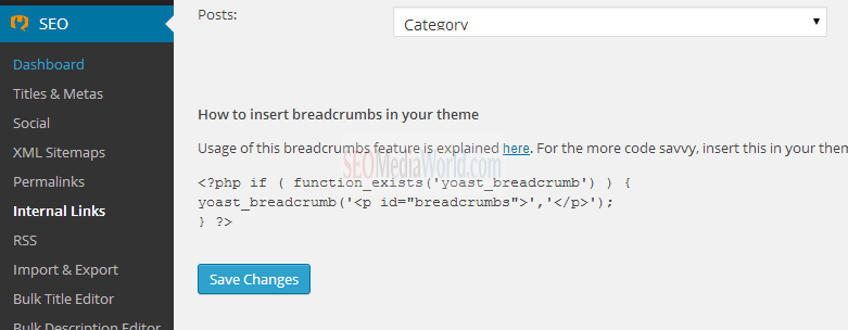 Bread Crumb Navigation WordPress SEO