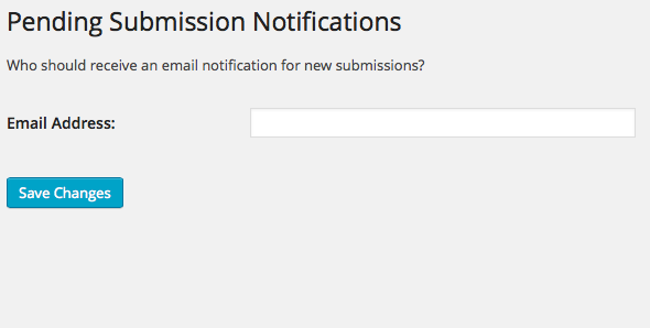 Email notifications for pending review content submission